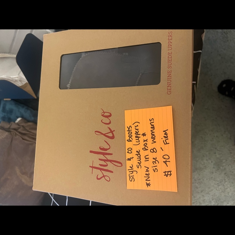 SOLD Style and company grey mid boots. New with box. - Picture 4 of 6